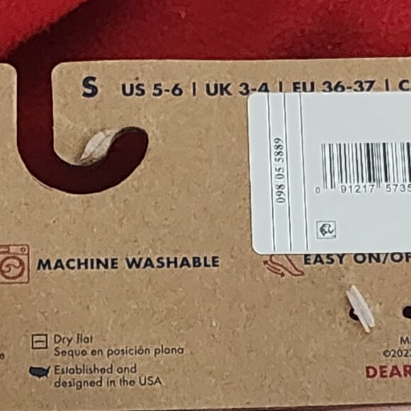 Dluxe by Dearfoams Cream Plush Rubber Soled Super Mom Memory Foam Slippers Sz S - Picture 9 of 16